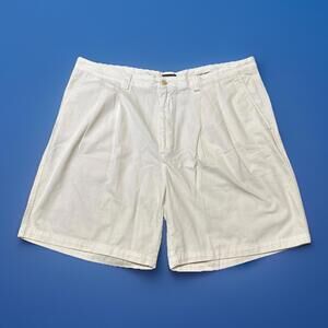 St Johns Bay Comfort Dress Shorts Mens 42 White Chino 40x8